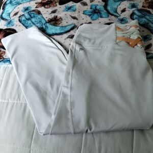 Fabletics Light Gray Joggers with Patterned Waistband